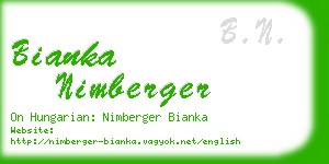 bianka nimberger business card